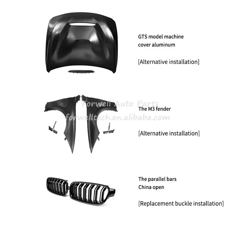 
car bumpers Front Bumper Kit PP Material for BMW 3S F30 F35 