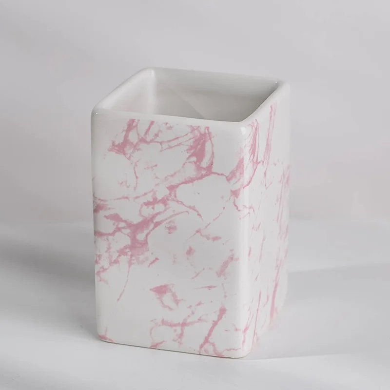 Ceramic Nordic Bathroom Product Household Items Decor for Home modern hotel marble Dispenser Set Soap Bathroom accessories