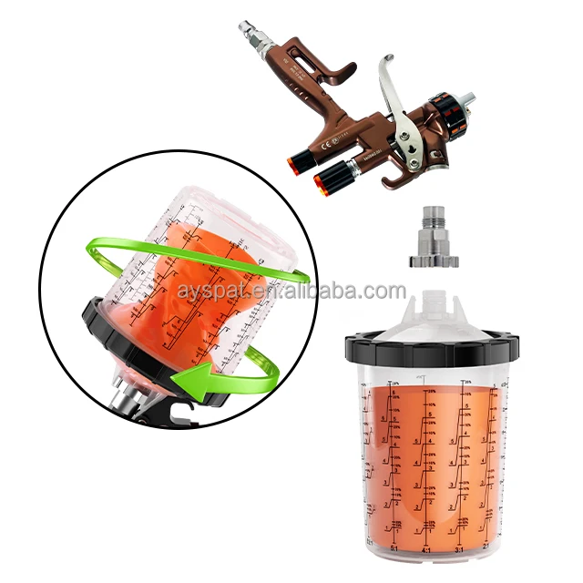 Hot Sale 800ml 125MIC Disposable PP Cups Plastic Painting Spray  Mixing Cup Painting Automotive Paint Mixing Spray Gun Cup Set