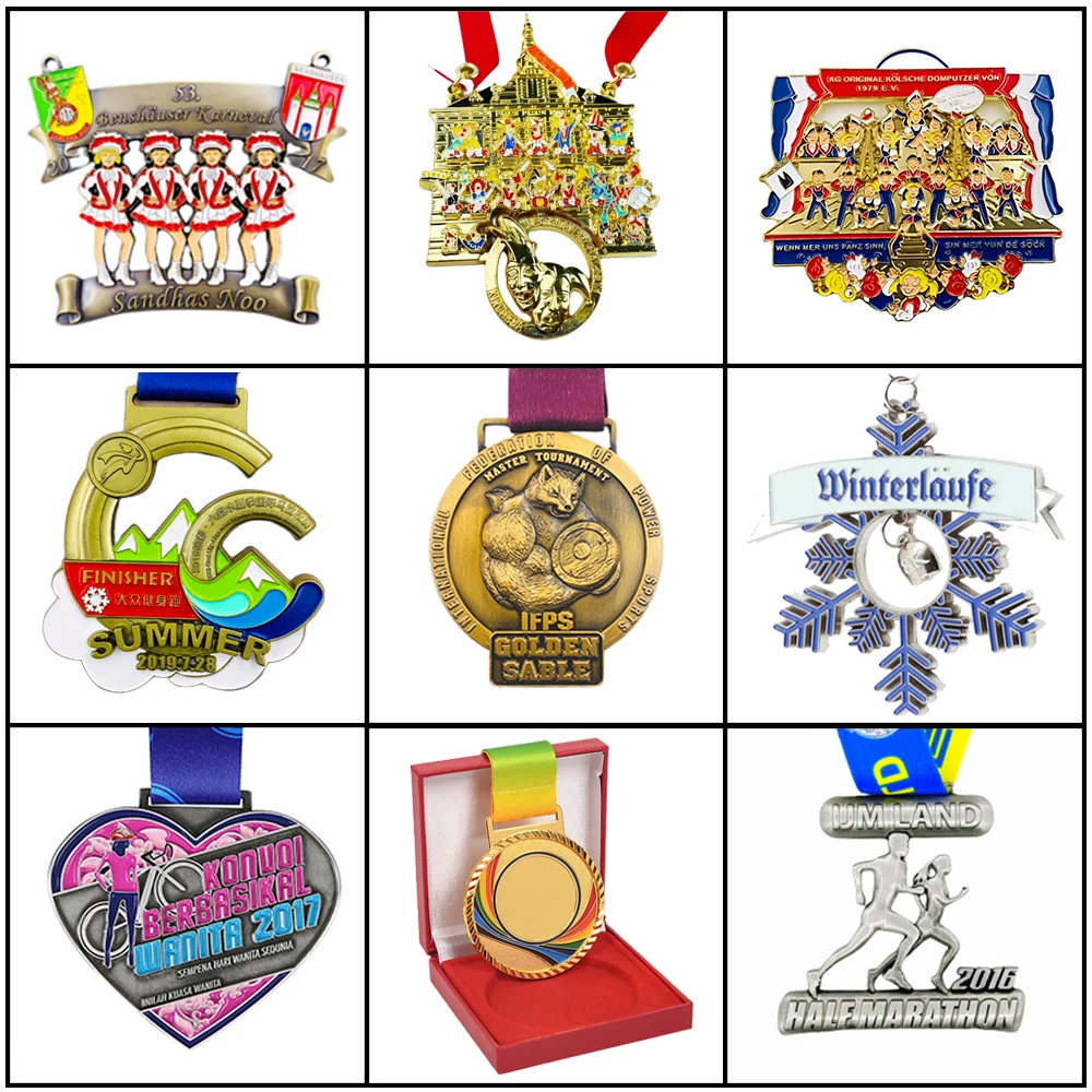 Manufacturer Custom Medal Sublimation Sport Gymnastic Kung Fu Swimming Ironman Spinning Medal Champions League Medal