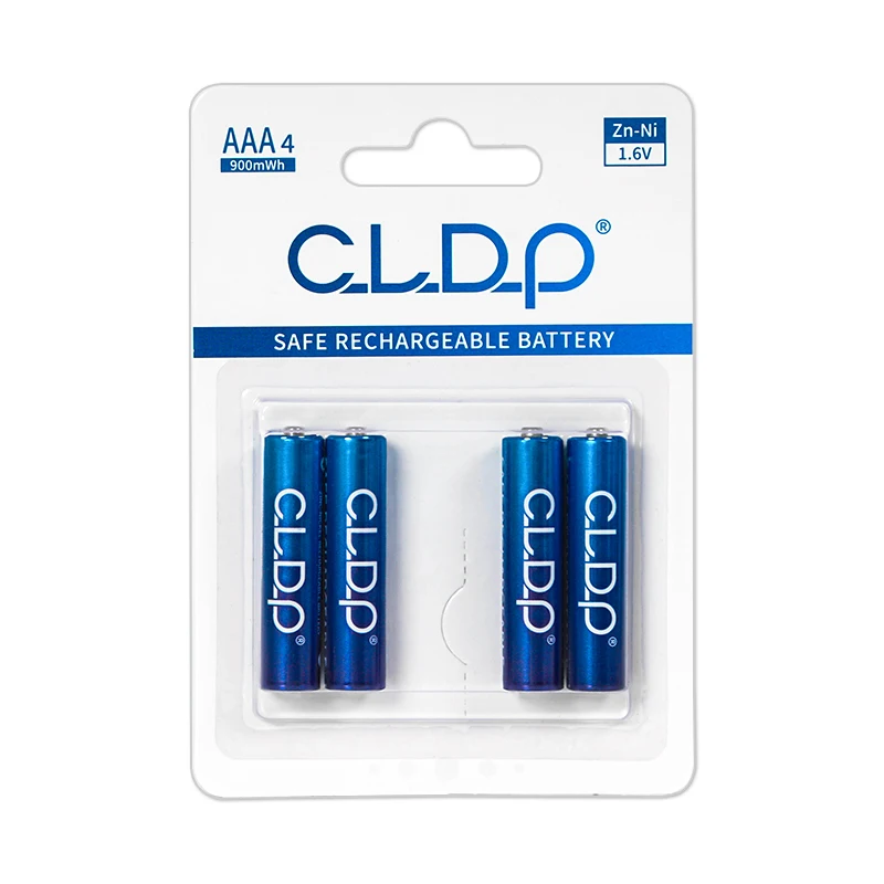 CLDP Eco-friendly 1.6v 900mWh 4 aaa rechargeable batteries No.7 triple a battery chargeable with logo labeled