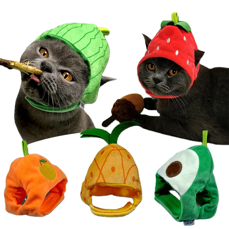 Pet Christmas Hat Cat Dog Cute Pet Head Clothing Panda Small Dog Hat Cat Toy Headcover