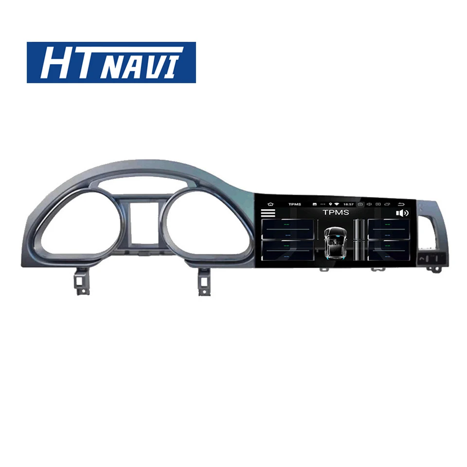 HTNAVI Android 7.1 Quad core 1din Car Radio10.25 inch Car DVD Player For Audi Q7 2005-2009 wifi gps Car Navigation 2+32G
