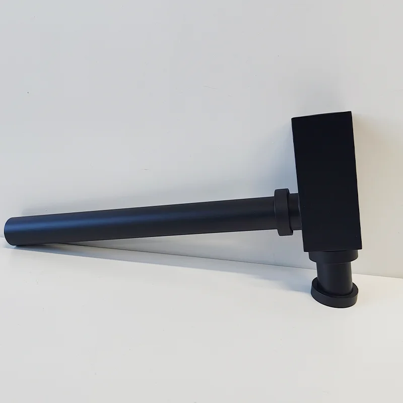 Black Drain Wall Extension For Basin Waste And Outlet Brass Wash Basin Siphon Waste Pipe Drain for sink