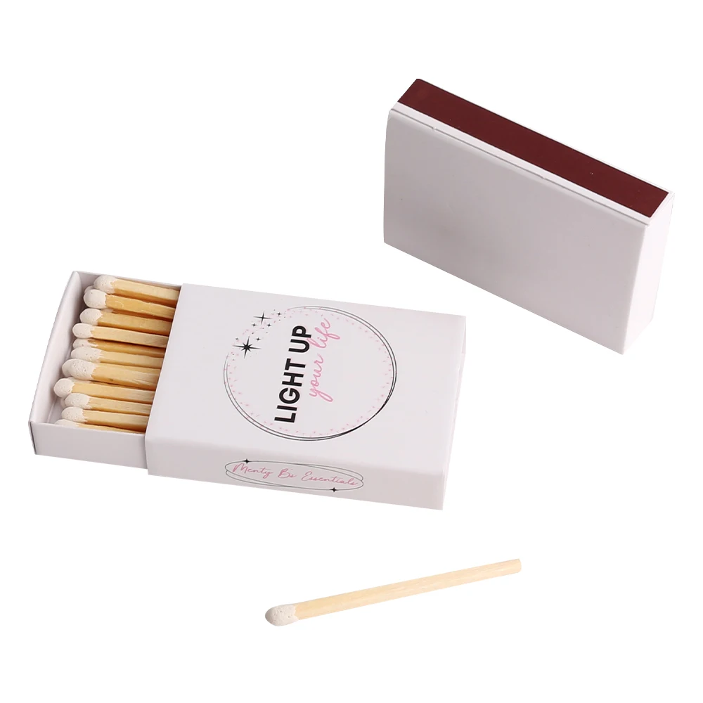 Custom Package 250 GSM C1S Paper Design Printing Match Stick Box Matchboxes with White Head Matches
