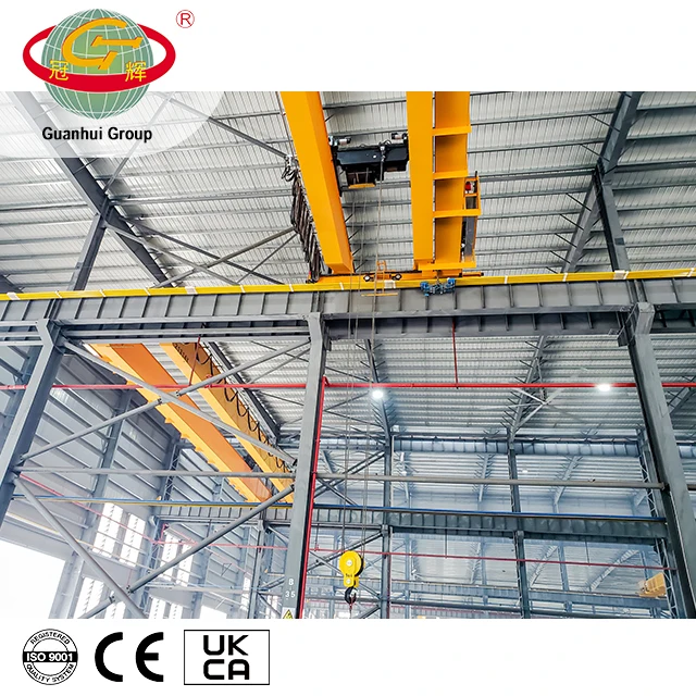 Energy saving crane hoist with play and plug power connection for double girder bridge crane