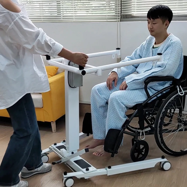 Senyang new folding electric wheelchair toilet move wheel bath commode patient lift transfer chair for elderly