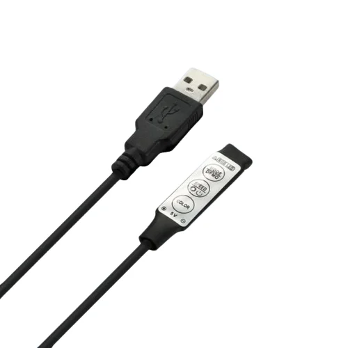 Оптовая продажа хорошая цена зарядный usb-кабель dc 5 В цветной светодиодный диммер 3 ключа 4-контактный rgb-контроллер
