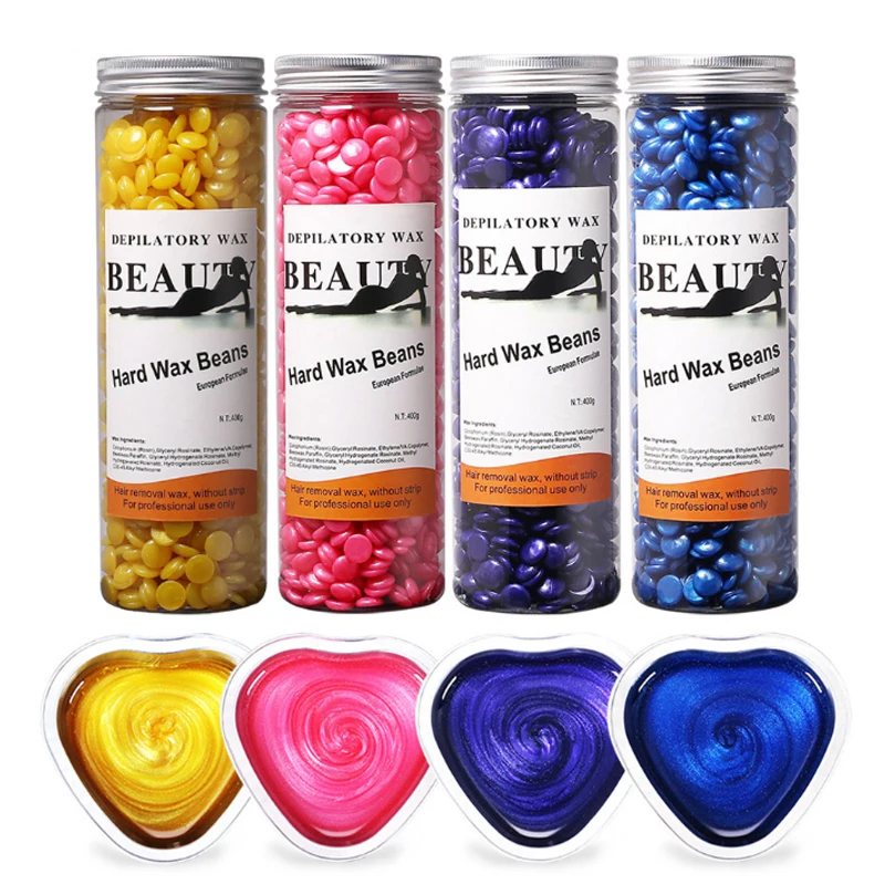 Best Quality Different Colors 400g Depilatory Pearl Wax at Home Hair Removal Waxing for all Skin