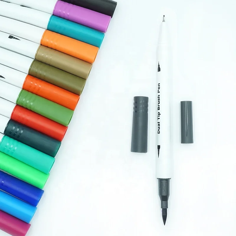 Хорошее качество, кисть с двойным наконечником, сублимационный хайлайтер, цветные карандаши для рисования