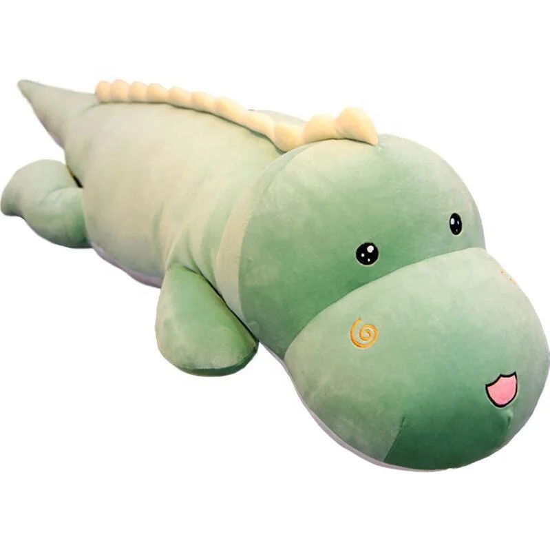 Cute dinosaur Soft Long Dino Pillow Plush Toys Stuffed Office Nap Pillow Bed Sleep Pillow Home Decor Gift Doll for Kids Girl
