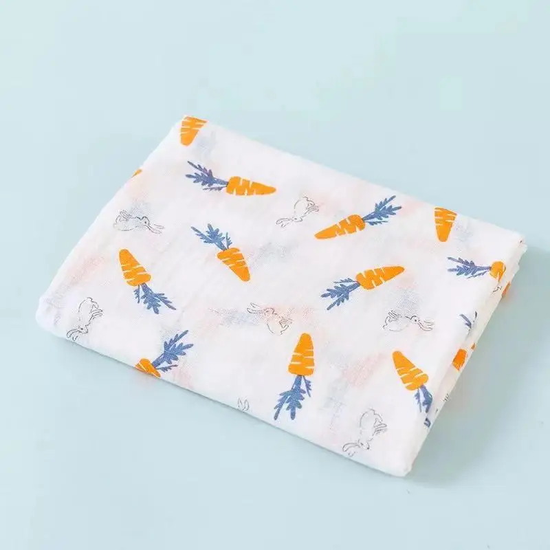 100% Organic Cotton Muslin Swaddle Soft Muslin Baby Swaddle Blanket