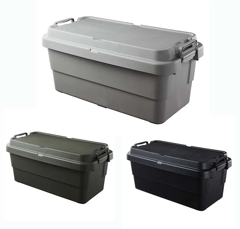 Stackable Outdoor Storage Box Hiking Waterproof Basket Picnic Camping Car Trunk Organizer for Traveling Backpacking Fishing BBQ