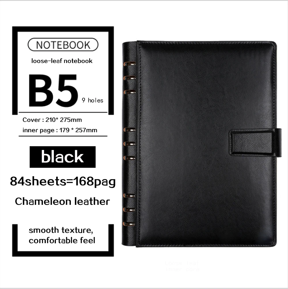 Spot Wholesale Business Simple Notebook B5 Loose Leaf Customized A5 Removable Replacement Core Notebook