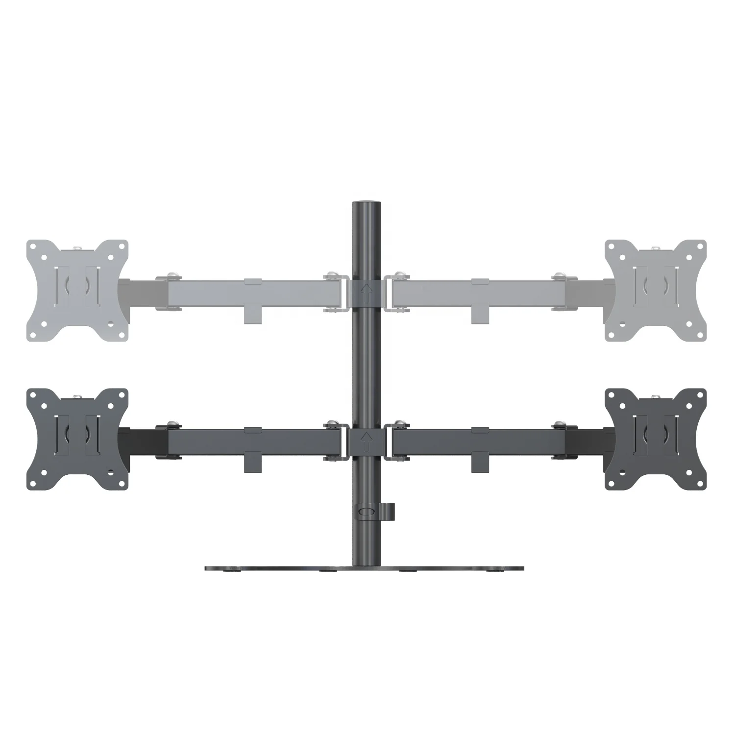 V-mounts Fully Adjustable Freestanding Dual Monitor Stand for Two Monitors up to 27 Inch VM-D54S