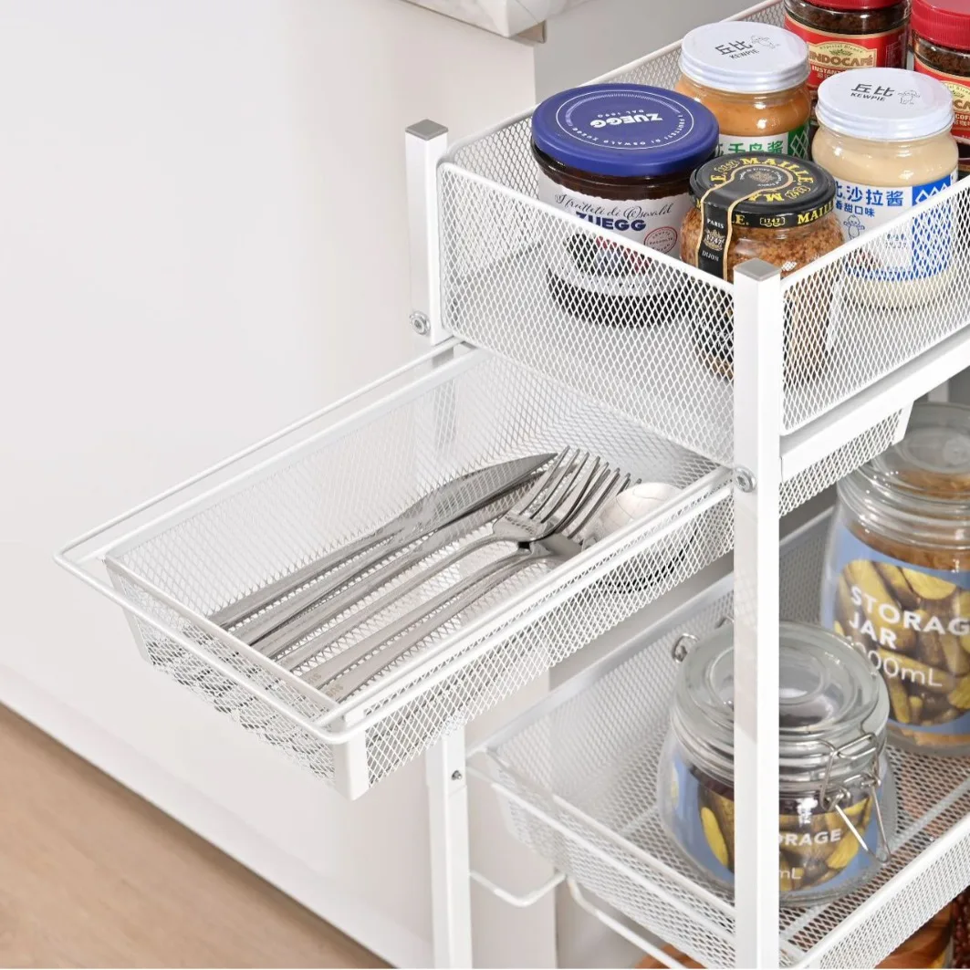 Clip Narrow Shelves Removable Living Room Kitchen Storage Shelves Refrigerator Side Snacks and Toys Storage Racks
