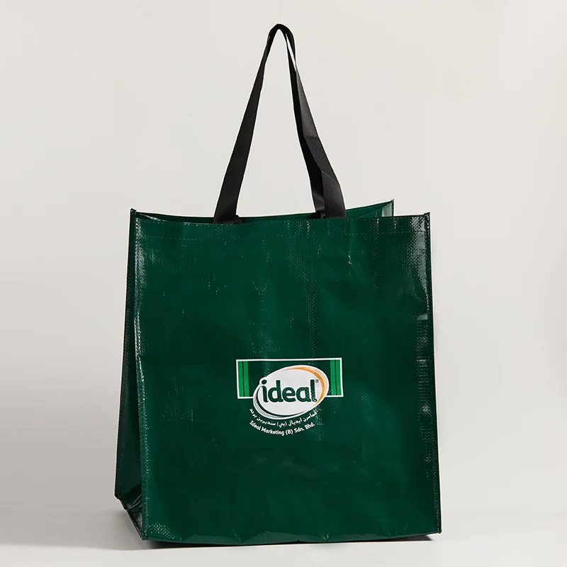 Large capacity environmentally friendly woven bag for shopping portable fully printed woven bag