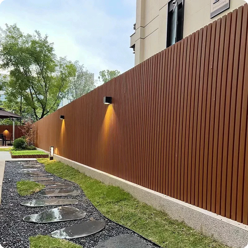 wood plastic composite wpc fence home garden fence panels better than vinyl pvc fence