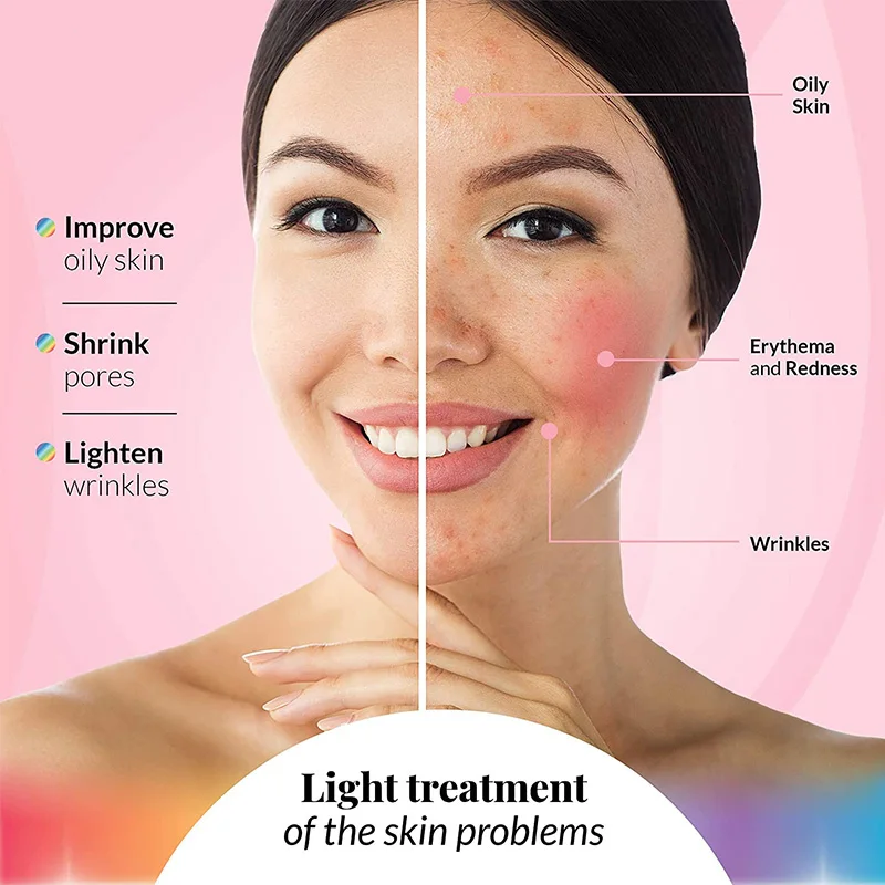 Home Use Beauty Equipment Photodynamic Therapy 7 Colors PDT LED Light Therapy Machine with Nano Mist Spray