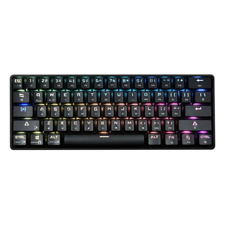  Беспроводная игровая клавиатура RGB Механическая 61 клавиша вишня MX Переключатель линейное действие синий красный коричневый черный переключатель для PC Gamer