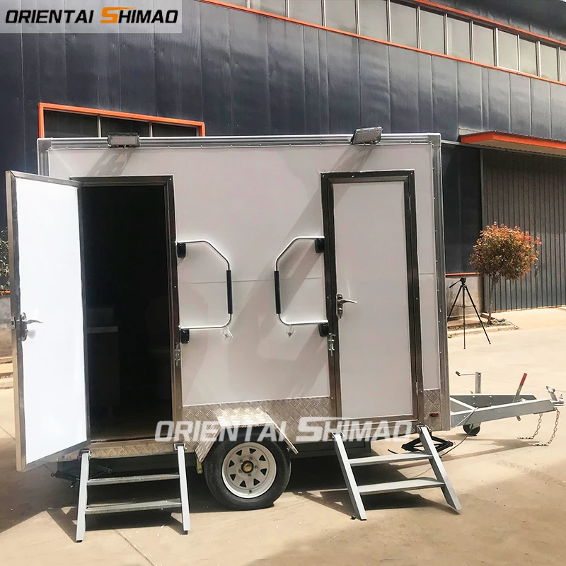 ORIENTAL SHIMAO Luxury VIP Mobile Toilet Trailer With Sandwich Panel Includes and Shower Available for Sale