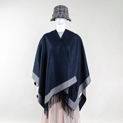 New fashion winter thick long warm tassel poncho scarf designer shawls