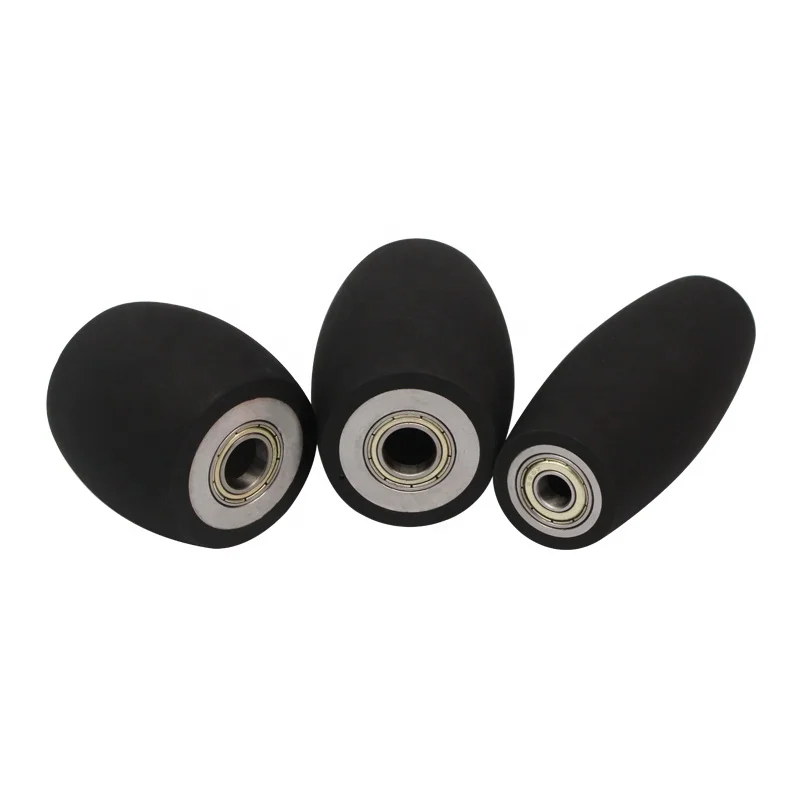 Mecanum wheel Polyurethane Rubber Rollers Curved wheel Factory Customized Steel with Bearing Hardness 50-95A