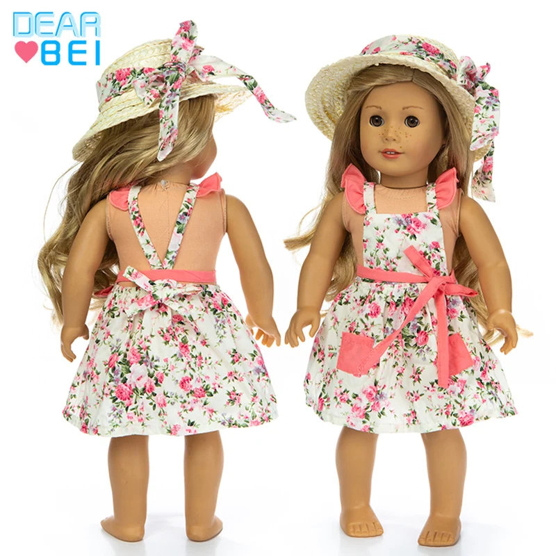 Новая модная соломенная шляпа юбка подходит для куклы Американская девочка одежда 18-дюймовые куклы, рождественский подарок для девочки