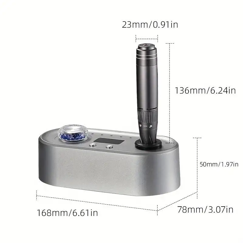 Portable Stainless Steel Electric Manicure Machine with Electrical Nail File and Acrylic Nail Milling Cutter
