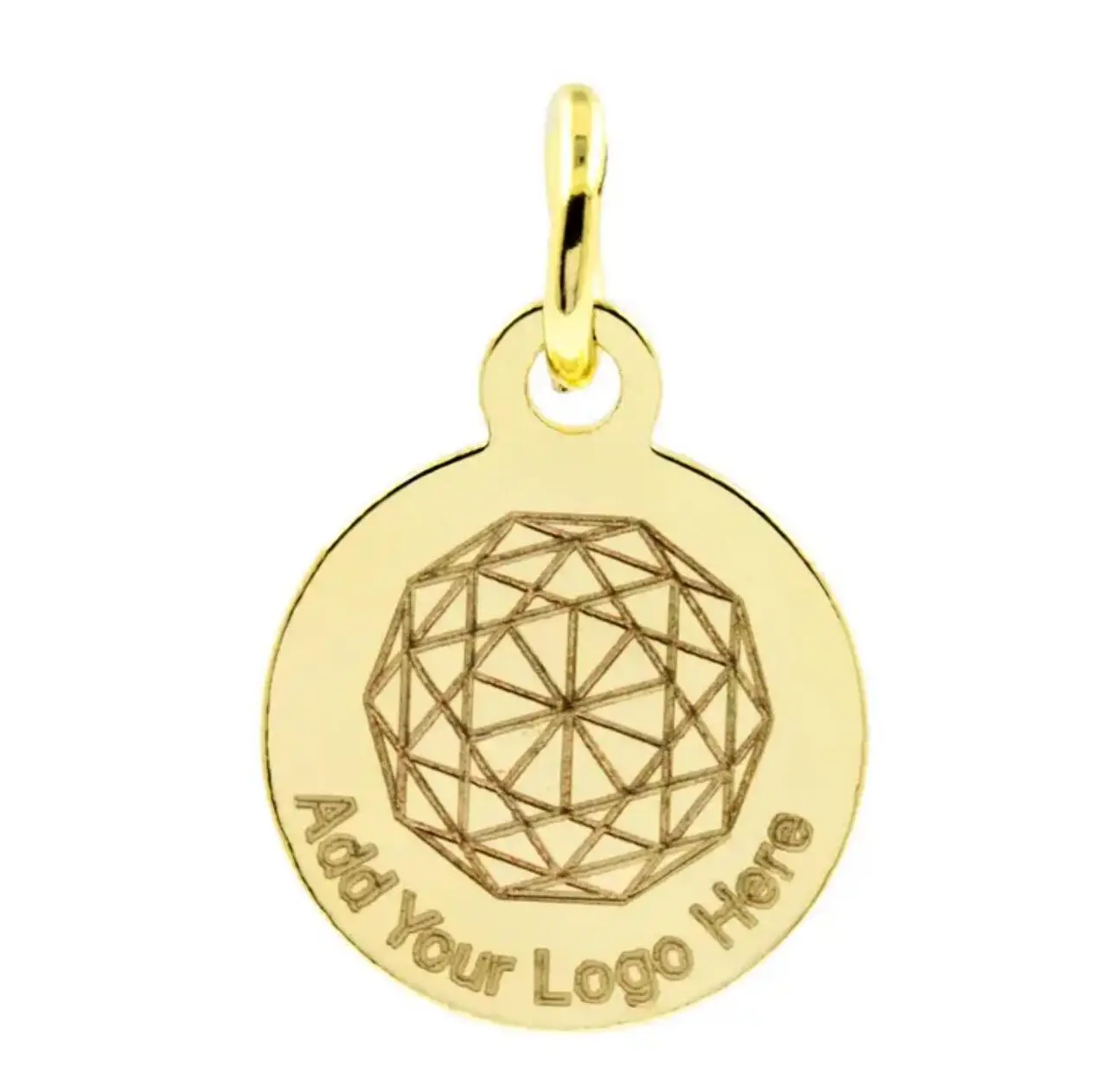 Custom Metal jewelry stamping blanks Logo Laser Engraved on Round Disc charm pendant