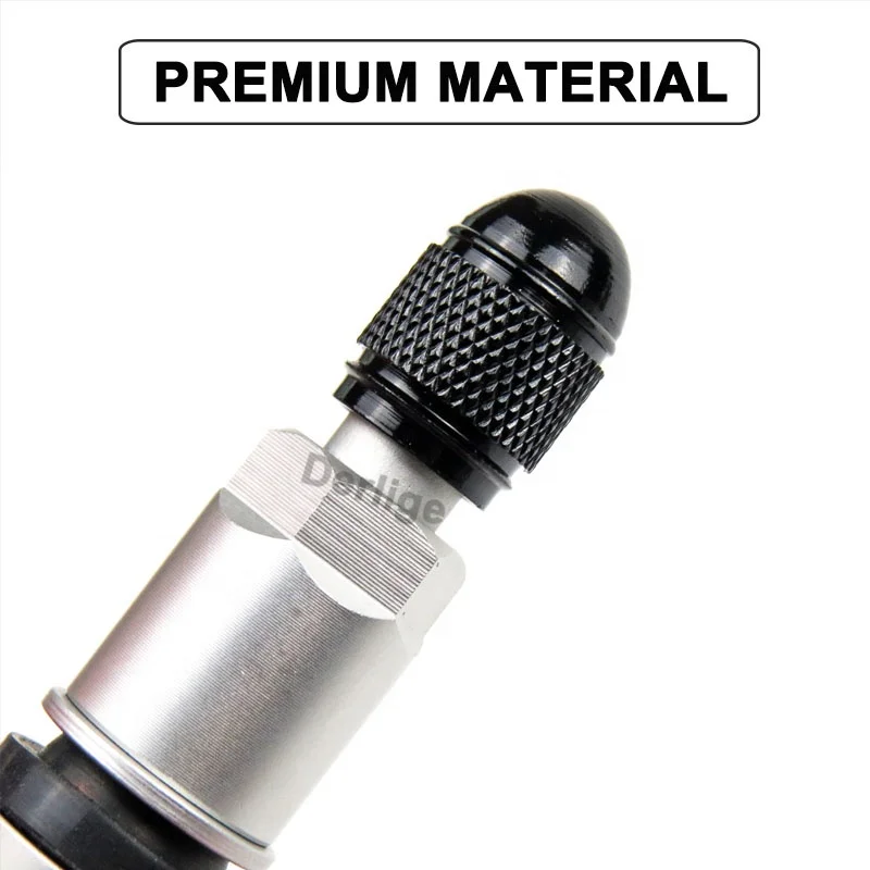 Bullet Valve Stem Caps Black Aluminum Alloy Tyre Wheel Air Dust Valve Caps Metal Dome Cone Shape Car Tire caps