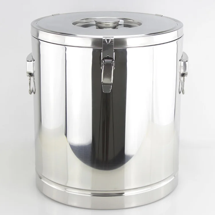 Stainless steel insulation double wall stock pot vacuum water juice container large insulation barrel