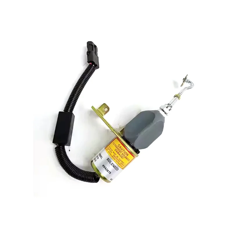 Suitable for Cummins Engine Shut-off Solenoid Valve 3930234shutdown Solenoid Valve Switch 24V 3930234 Excavator Parts