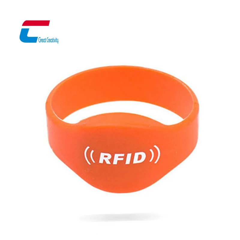 Printing Logo NFC Wristband Social Media Event Ticketing Silicone RFID MIFARE Classic 1K Wristband Smart Bracelet