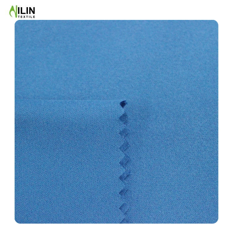 90% polyester 10% polyamide double side brush plain suede fabric
