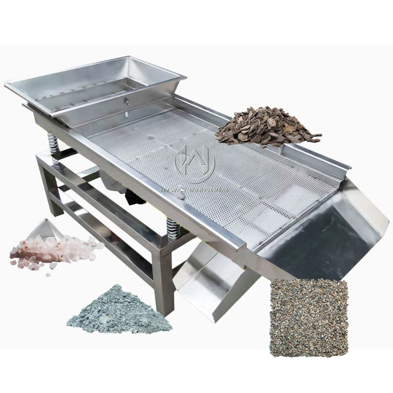 2 outlets 3 outlets Cat litter ore sand soil compost grain coffee beans linear double deck vibration sieve  vibrating screen