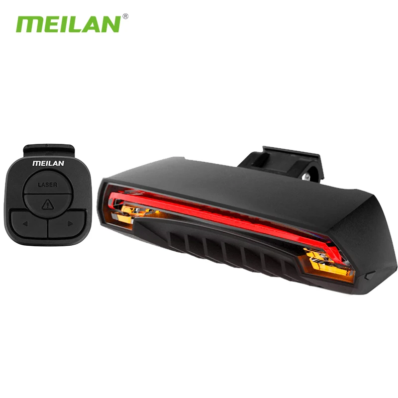Meilan X5 Smart bicycle brake stop lamp wireless Smart Safety bicycle cornering lamp bike turn signal light