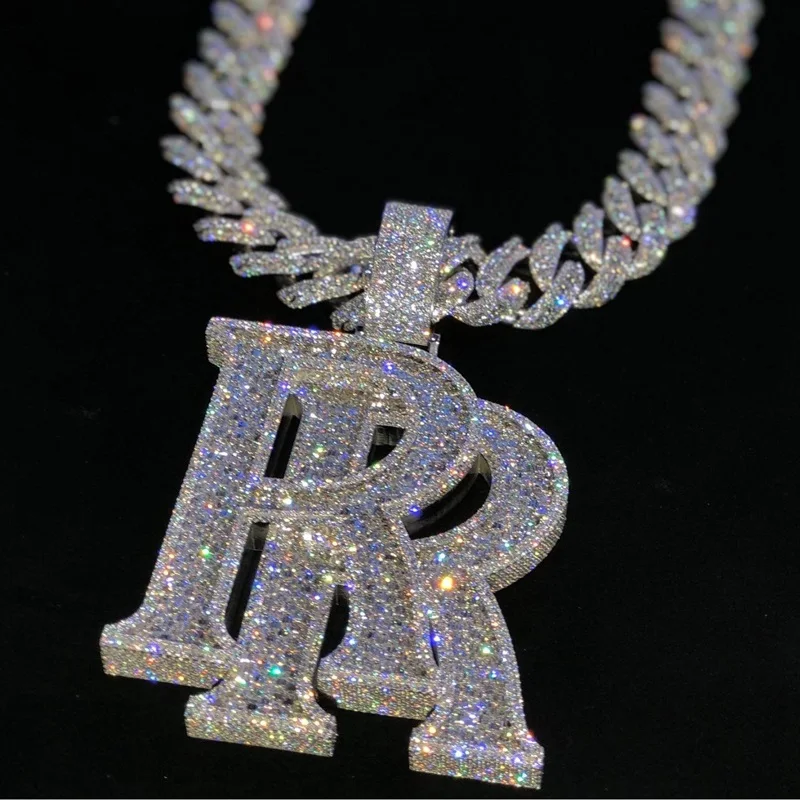 Hot seal iced out Diamond Jewelry Pendants Customize Letter Cartoon Pendants Hip Hop Fine Jewelry Link Chain For Rapper