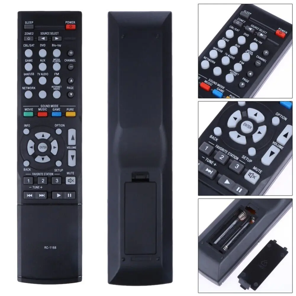 Prime Tech New RC-1168 Replace Remote Control Fit For Denon AV Receiver AVR-1713 AVR-1613