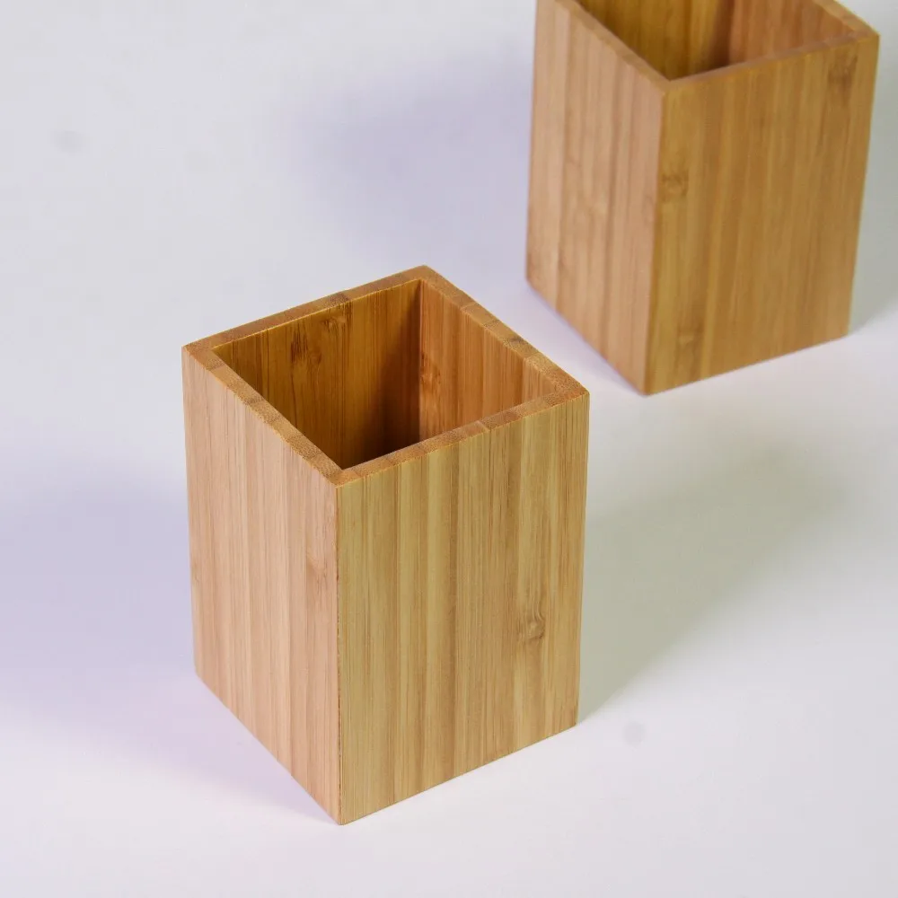 bamboo wooden desktop organizer