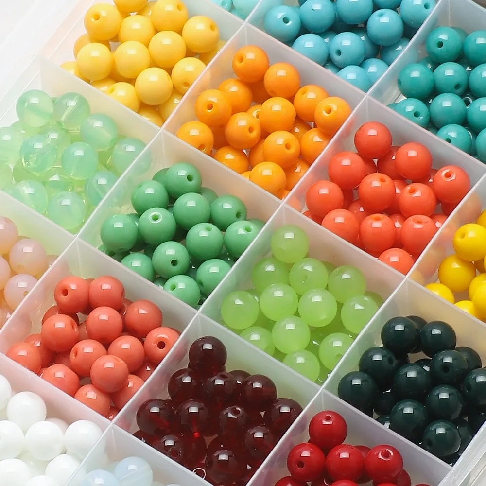 2023 Hot Sale Colorful Glass Crystal Beads Kit for Jewelry Making DIY Necklace Beads Jewelry Mix Loose Spacer Beads Set For Girl