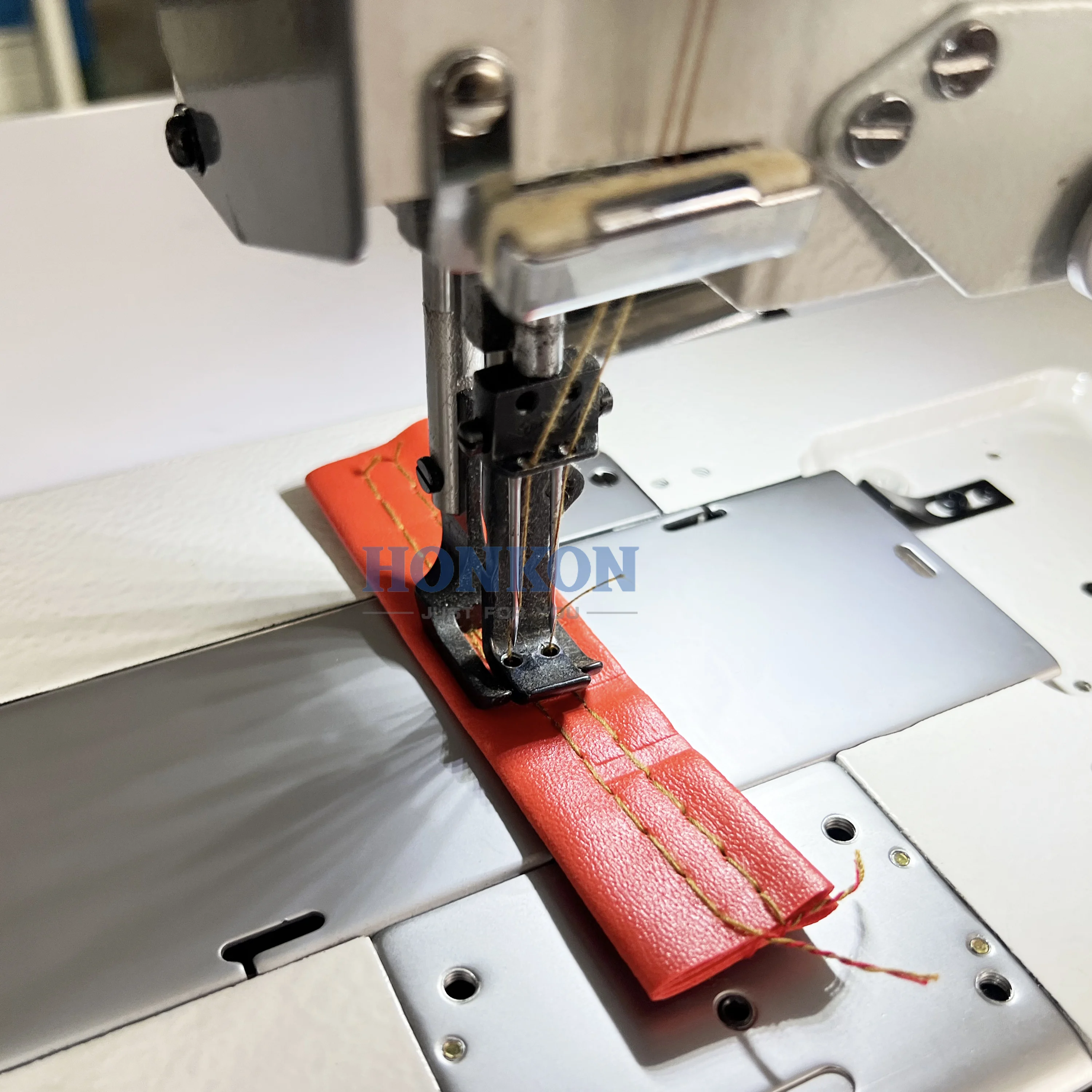 Top Quality  HONKON-4420-D4 Heavy Material High Speed Twin Needle Lockstitch Sewing Machine