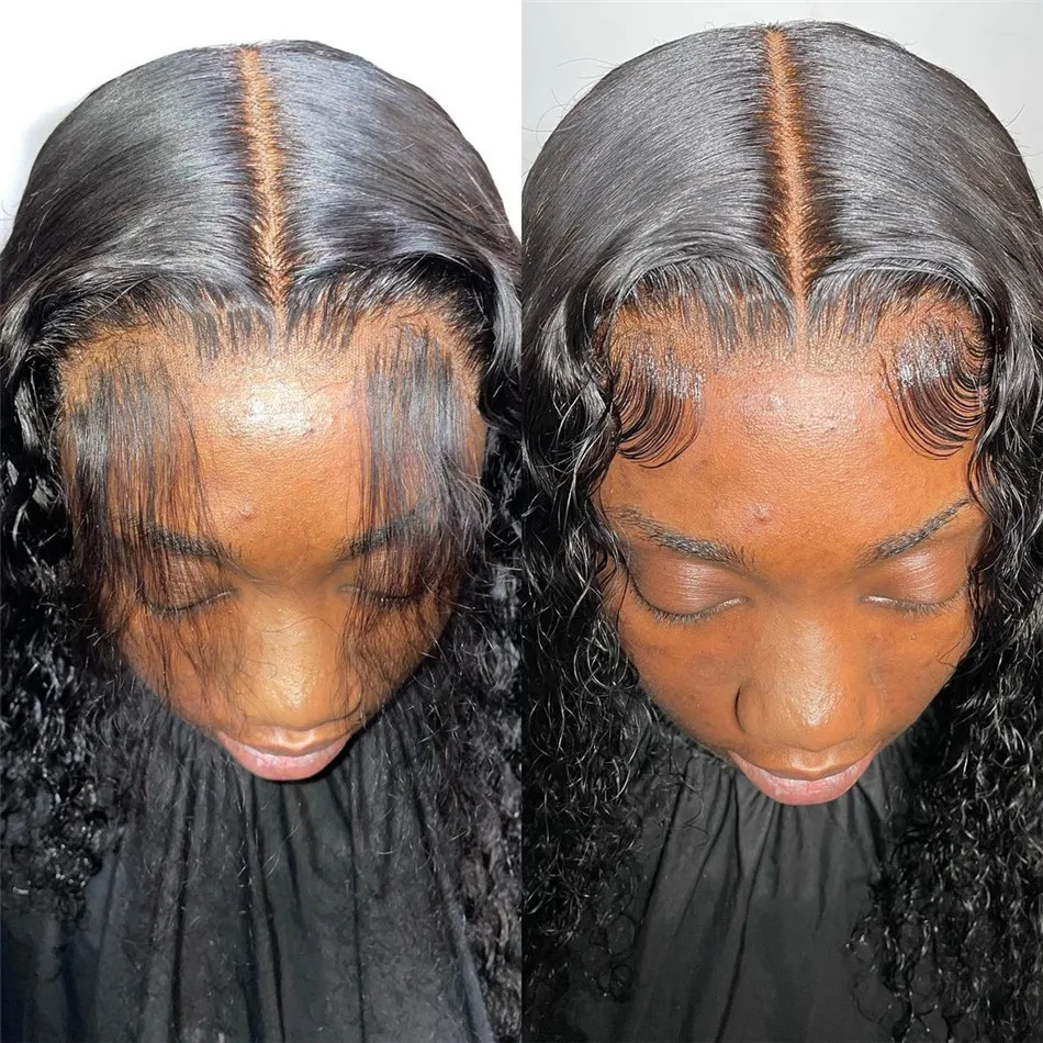 Cheap Brazilian Hair Hd Lace Frontal Wig Natural color Kinky Curly Full Lace Human Hair Wig 360 Lace Front Wig For Black Women