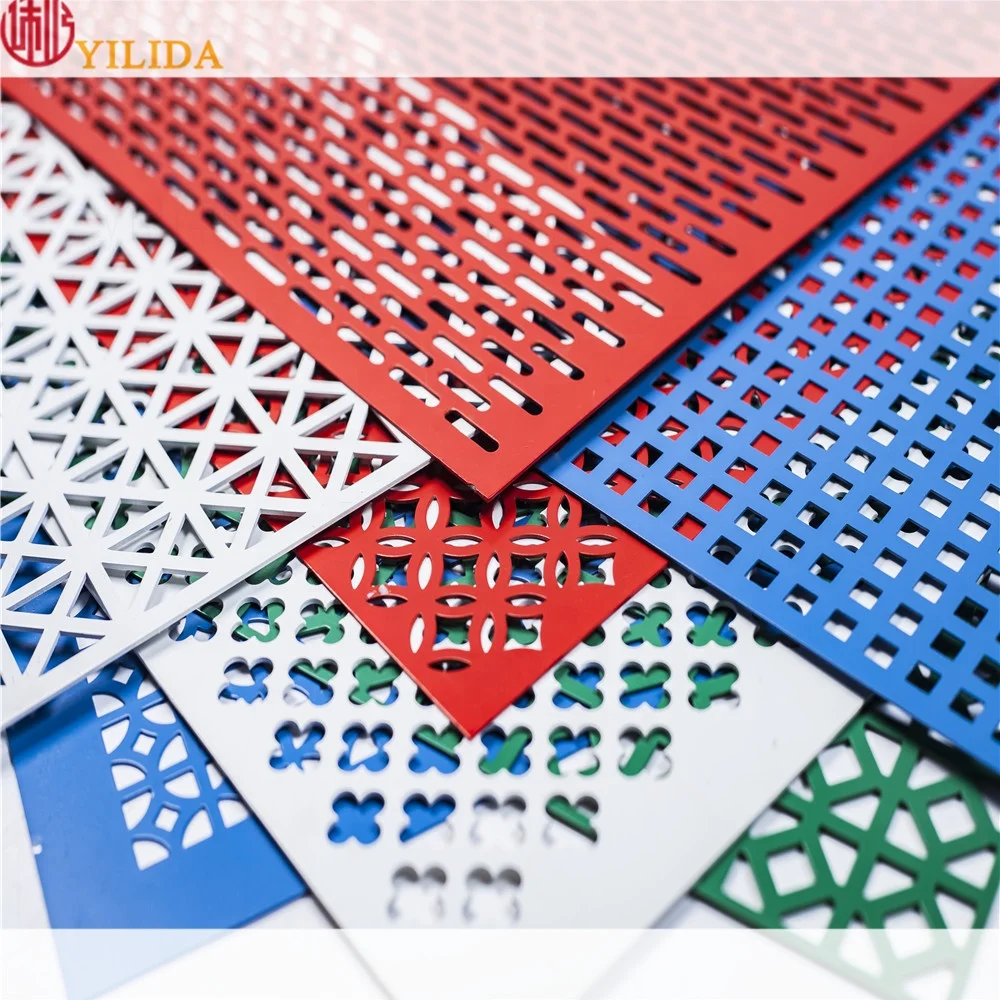 Aluminum decorative mesh powder coated perforated metal sheets