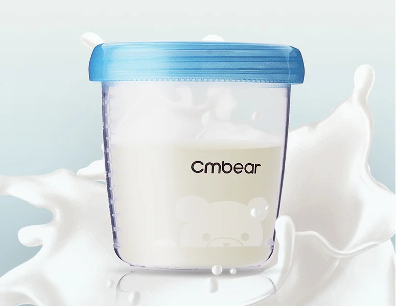 Cmbear breast milk  storage cups  with package set (6pcs/set)
