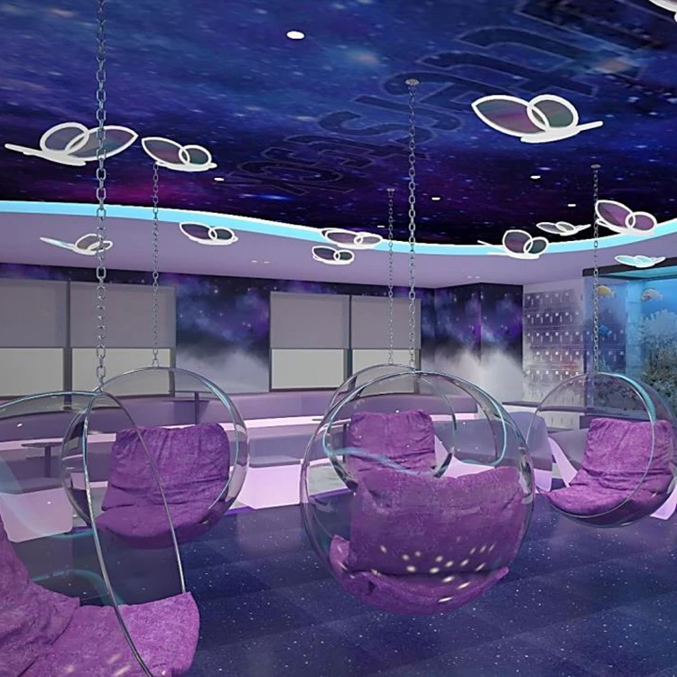 Office shop hanging acrylic rainbow butterfly lights Shopping mall center hanging colored butterfly lights props