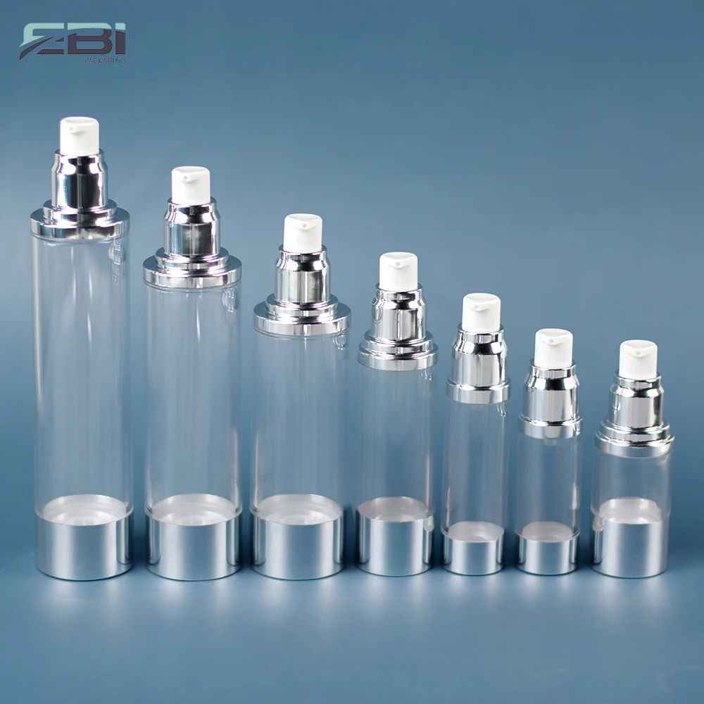 30 ml black and brown empty plastic serum airless pump lotion bottles