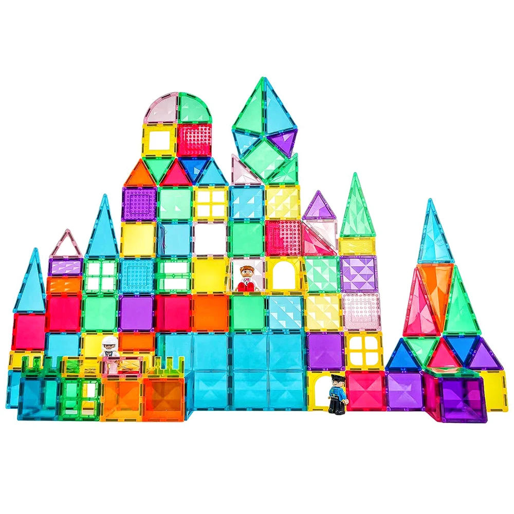 Magnet Building Blocks Toy Super Set 100 Pieces Magnetic Tiles With Strong Magnets