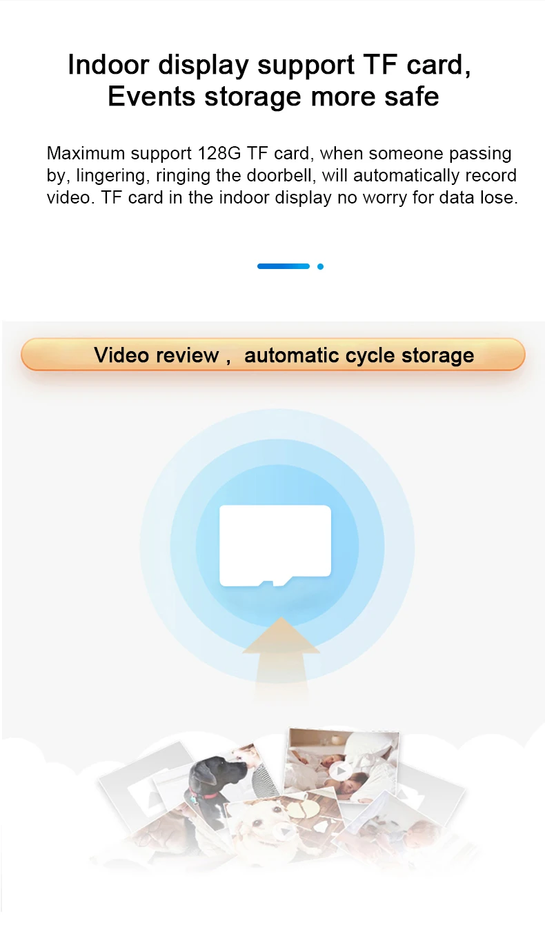 1080P HD 7 Inch Display Smart Home Security Wireless Camera Video Doorbell