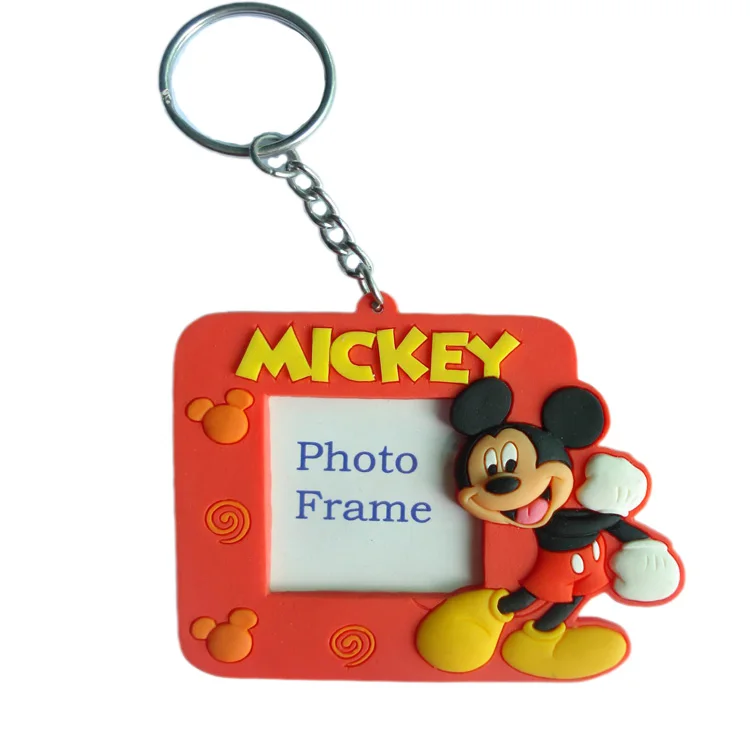 Factory custo PVC photo frame keychain for promotion gifts